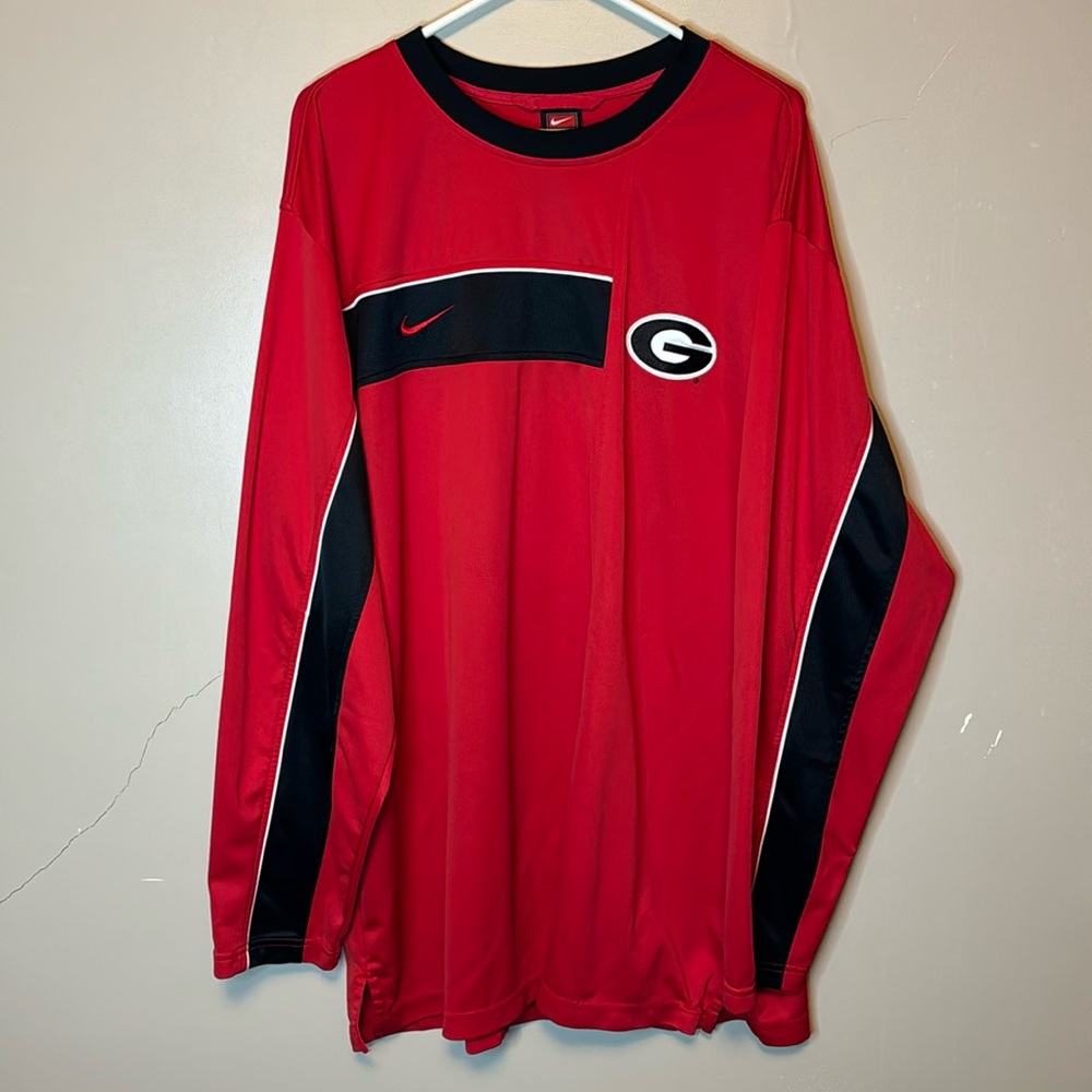 Nike Red and Black Long Sleeve Georgia Bulldogs Shirt